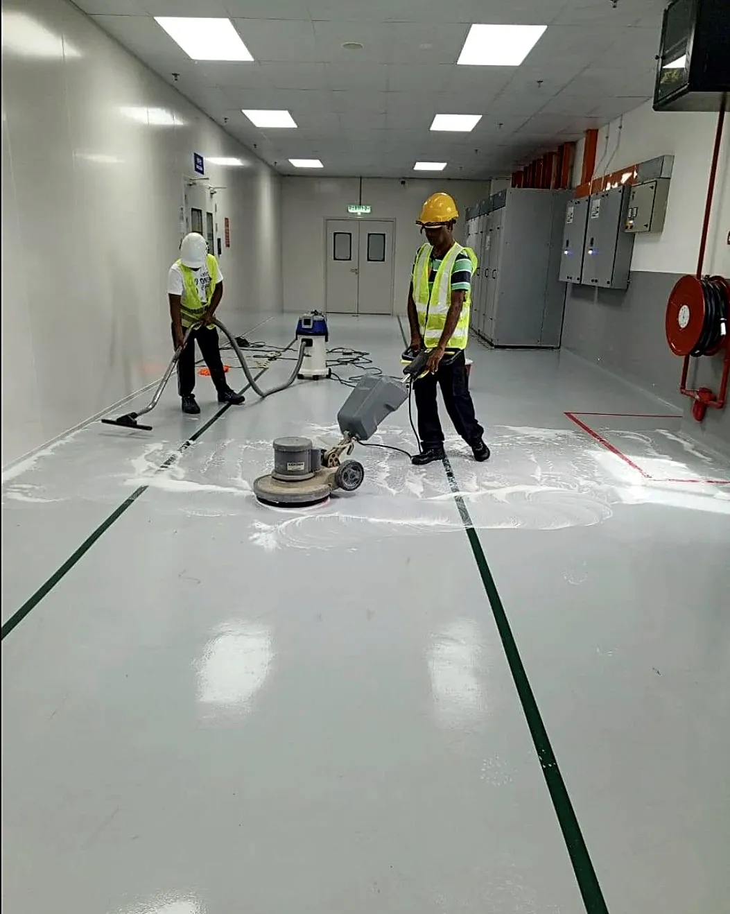 Industrial machine cleaning
